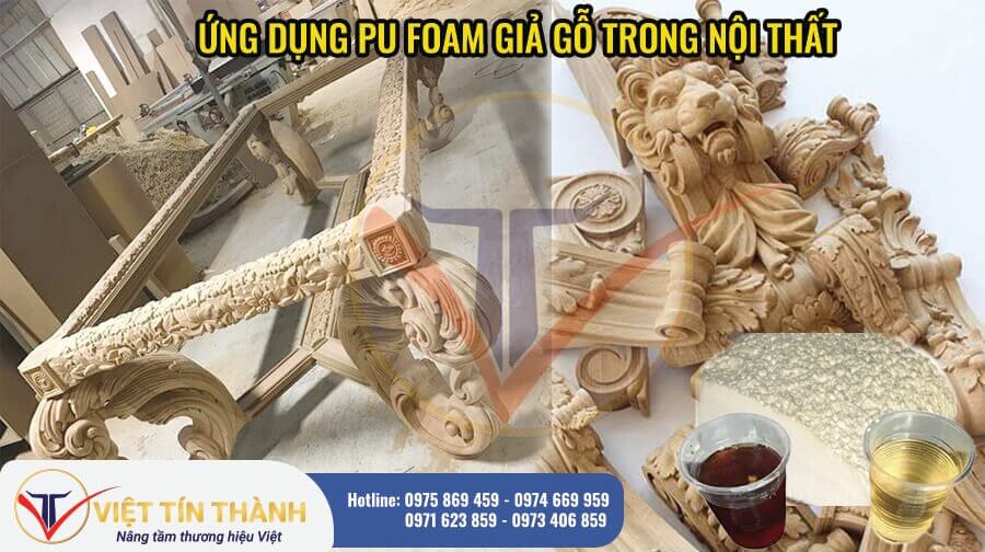 pu foam cứng hệ giả gỗ